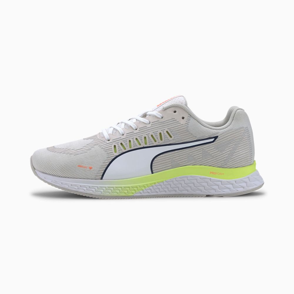 Puma SPEED Sutamina Női Futócipő - Fehér/Szürke/Sárga/Narancssárga ( Hungary - XBFSP3981 )